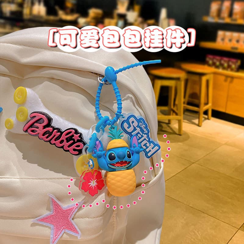 ของแท้ Star Treasure Stitch สับปะรดเพลงพวงกุญแจการ์ตูนอะนิเมะตุ๊กตากระเป๋านักเรียนจี้ของขวัญขนาดเล็ก รูปที่ 3