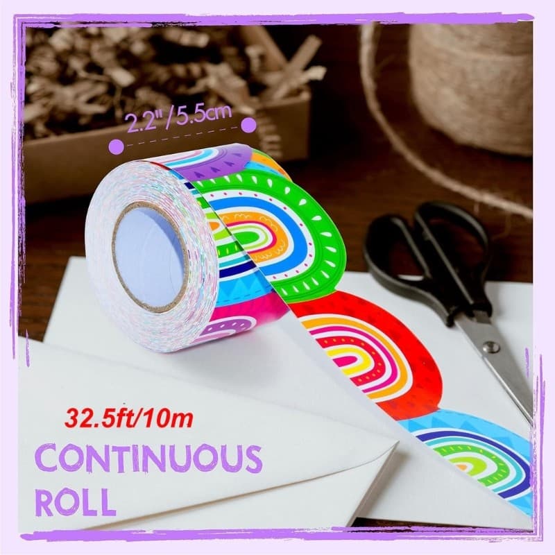 Cutep 10m สีสัน Bulletin Border Trim น่ารัก Bulletin Board Borders สติกเกอร์ Bulletin BOARD ตกแต่งสําหรับ Clas รูปที่ 2