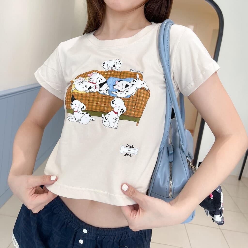 mexocute เสื้อครอปเบบี้ที ทรงพอดีตัว เดอะพัมกิ้น รูปที่ 4