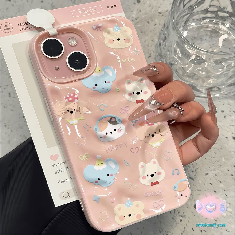 จัดส่งในพื้นที่ เคสเหมือนอุกกาบาต น่ารัก อวตารสัตว์การ์ตูน สําหรับIPhone16 15 14 13 12 11 7 8plus Pro Promax X XR XS รูปที่ 3