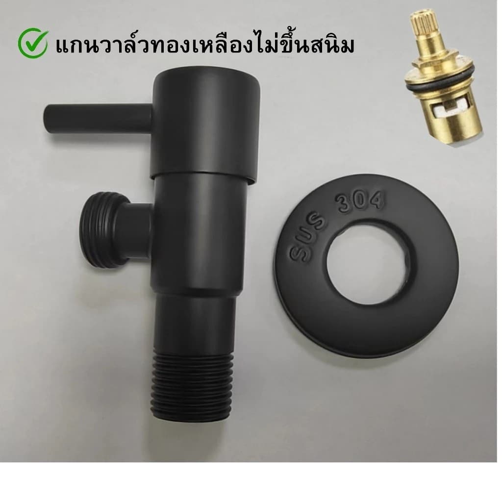 GLOPEARL วาล์วน้ำสแตนเลส 304 สีดำ ดีไซน์ทันสมัย เหมาะสำหรับใช้กับฝักบัว ทนทาน ป้องกันสนิม แข็งแรง รูปที่ 5