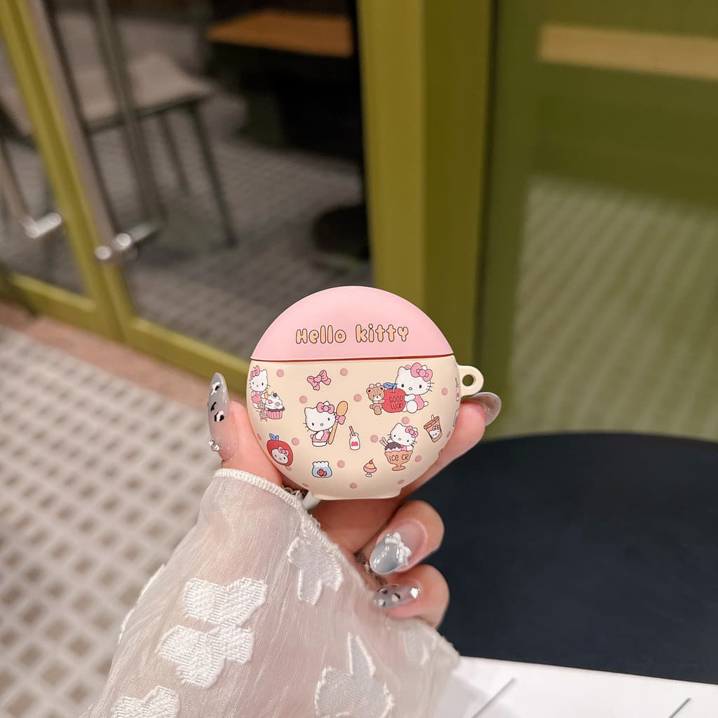 สําหรับ HUAWEI FreeBuds PRO SE 2 3 4 5 6 7 i FreeClip TPU สีชมพู Hello Kitty Cat Soft Case ฝาครอบป้องกัน รูปที่ 6