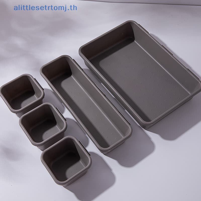 Alittlese 8 ชิ้นลิ้นชัก Organizers ครัวเรือนกันฝุ่นโต๊ะเครื่องเขียนกล่องเก็บผู้หญิงแต่งหน้า Organizer ห้องครัวอุปกรณ์ห้องน้ํา TH รูปที่ 8