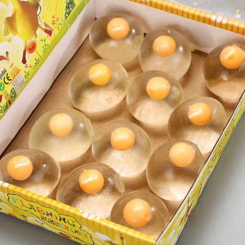 สกุชชี่ ไข่ ปาแบนติดพื้น ด้านในเป็นน้ำ ดึ้งๆ บีบเล่นคลายเครียด นุ่มนิ่ม น่าหมั่นเขี้ยว สนุกสุดๆ รูปที่ 5