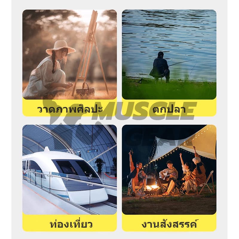 ที่นั่งพับได้ขนาดเล็ก เก้าอี้พับพกพา เก้าอี้ปิคนิค เก้าอี้แคมป์ปิ้ง ใช้งานกิจกรรมกลางแจ้งกางเต็นท์ เดินป่า ตกปลา ปิคนิค รูปที่ 9