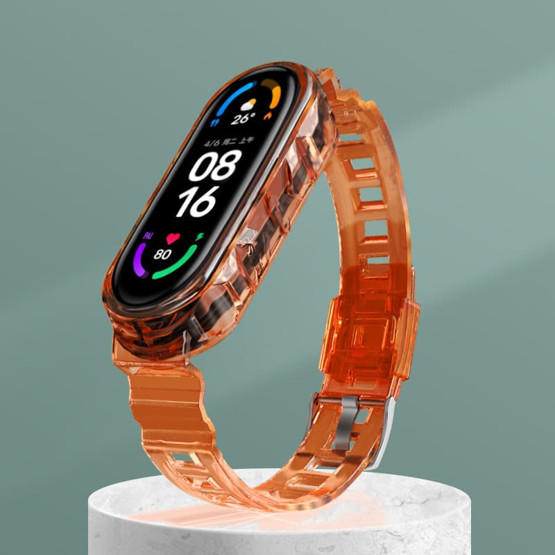 สายรัดกรณีโปร่งใส for Smartwatch Xiaomi Mi Band 10 9 8 NFC เข็มขัดป้องกันหน้าจอ อุปกรณ์เสริม สร้อยข้อมือ for MiBand 10 รูปที่ 5