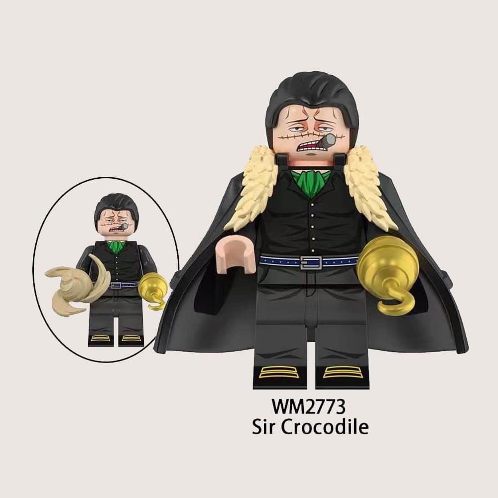 WM6190 อะนิเมะ One Piece จระเข้ Hancock Donquixote Jinbe Dracule Mihawk Buggy บล็อกของเล่นเด็ก รูปที่ 5