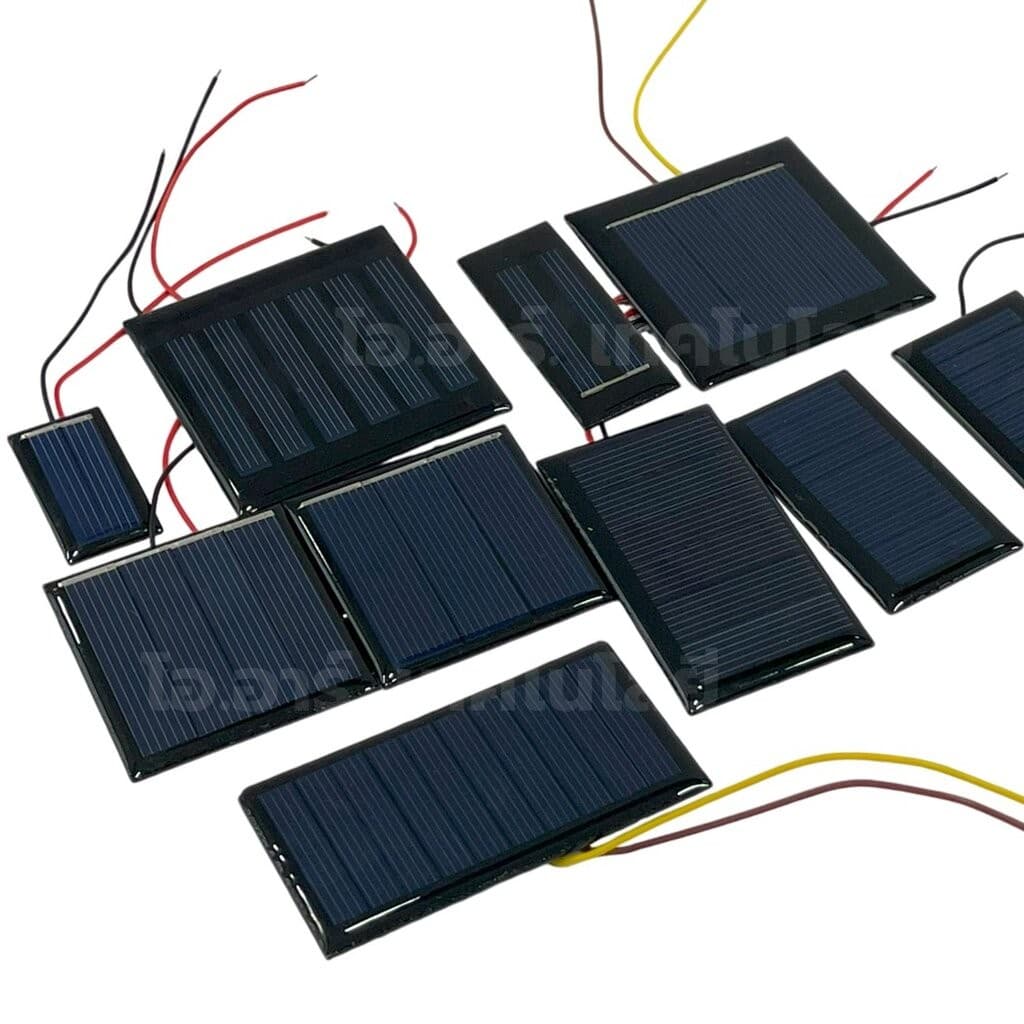 แผงโซล่าเซลล์ ขนาดเล็ก พร้อมสาย Mini Solar cell with cable แผ่นโซล่าเซลล์ พลังงานแสงอาทิตย์ สำหรับงานประดิษฐ์ การทดลอ... รูปที่ 6