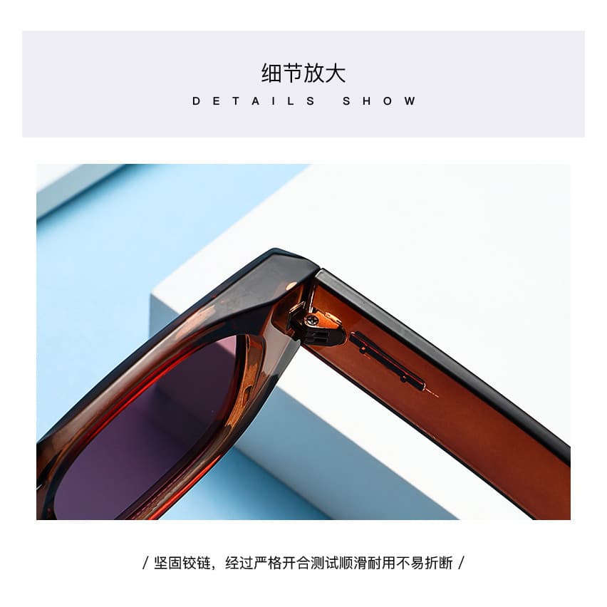 New advanced uv400 European and American retro small frame personality sunshade sunglasses for men and women รูปที่ 6