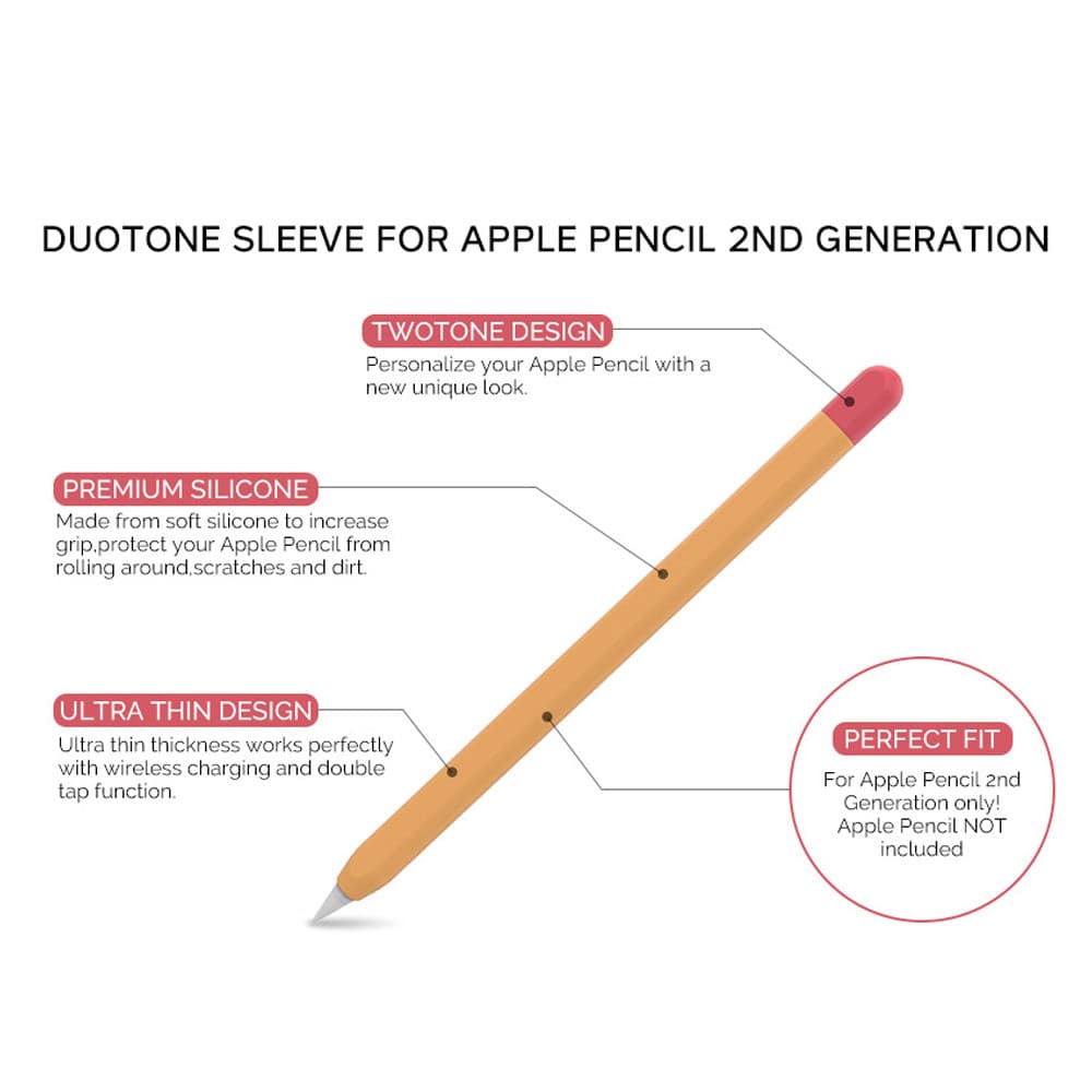 เคสปากกาสไตลัส ซิลิโคน หลากสี อุปกรณ์เสริม For Apple Pencil 2 Pencil 1 2 Soft silicone Sleeve ปอกปากกา Pencil ปลอกปากกา รูปที่ 3