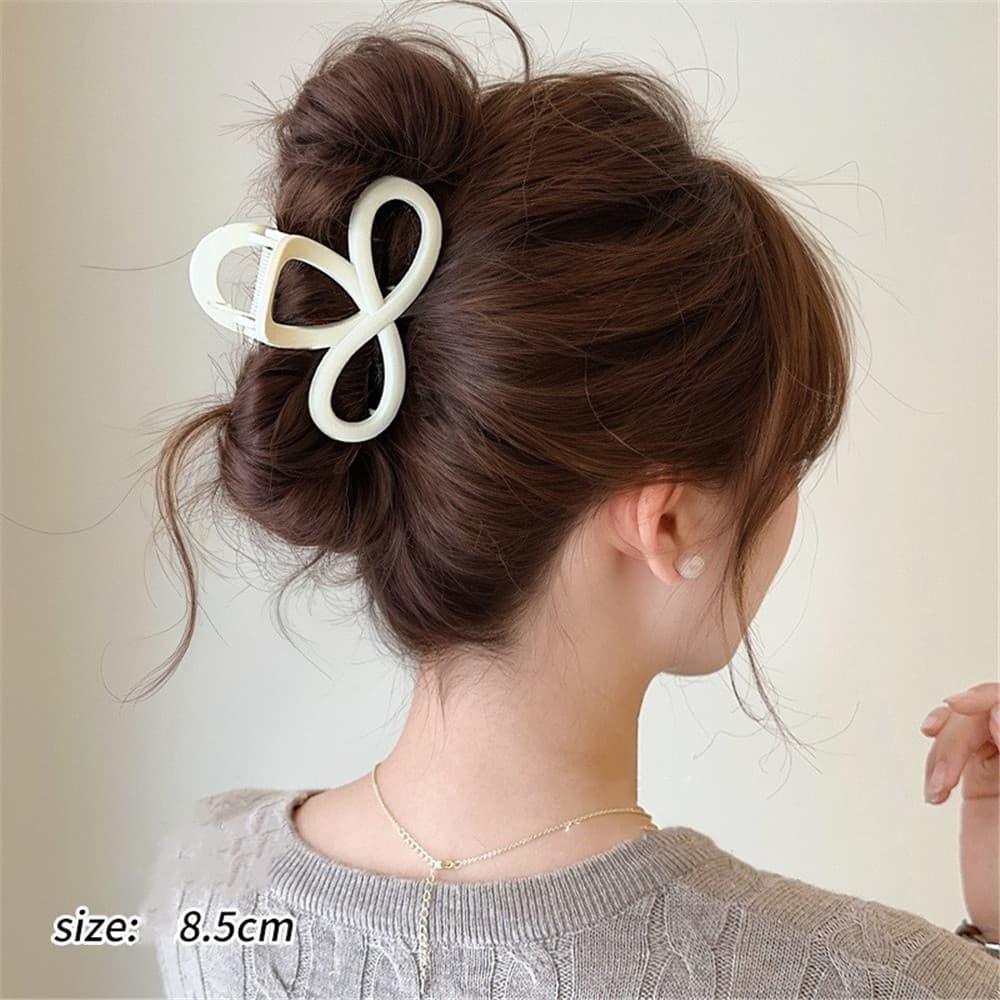 เกาหลีอารมณ์เรียบง่าย Frosted Grabber Clip 2024 ใหม่ Semi-Tie Hair Shark Clip เครื่องประดับผม รูปที่ 5