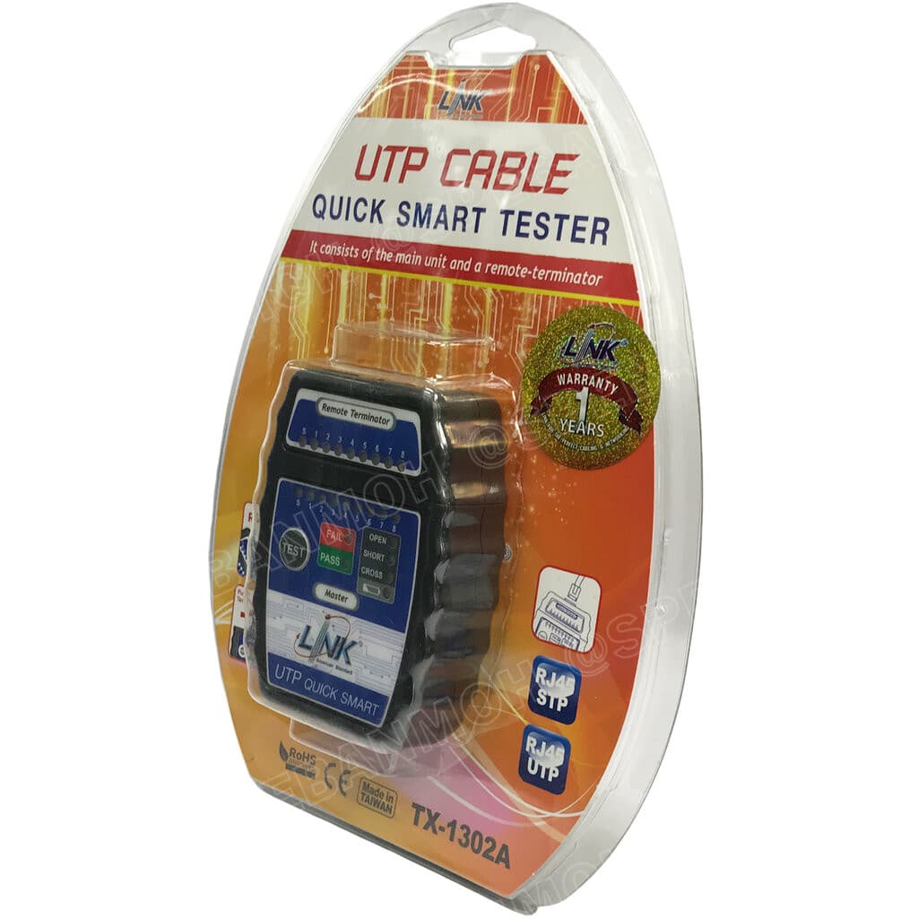 LINK TX-1302A UTP Cable Testers เครื่องทดสอบสายแลนด์ Quickly Smart Tester by auto Scanning, Low battery... รูปที่ 2