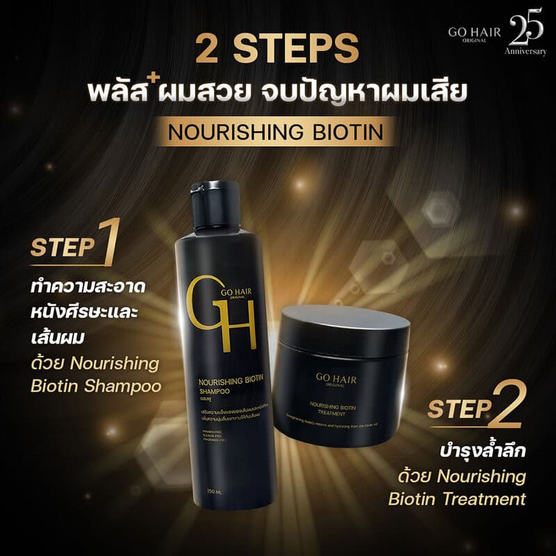 GO HAIR Nourishing Biotin Treatment 240ml ทรีทเมนท์สูตรเข้มข้นอัดแน่นไปด้วยสารสกัดธรรมชาติ. รูปที่ 4