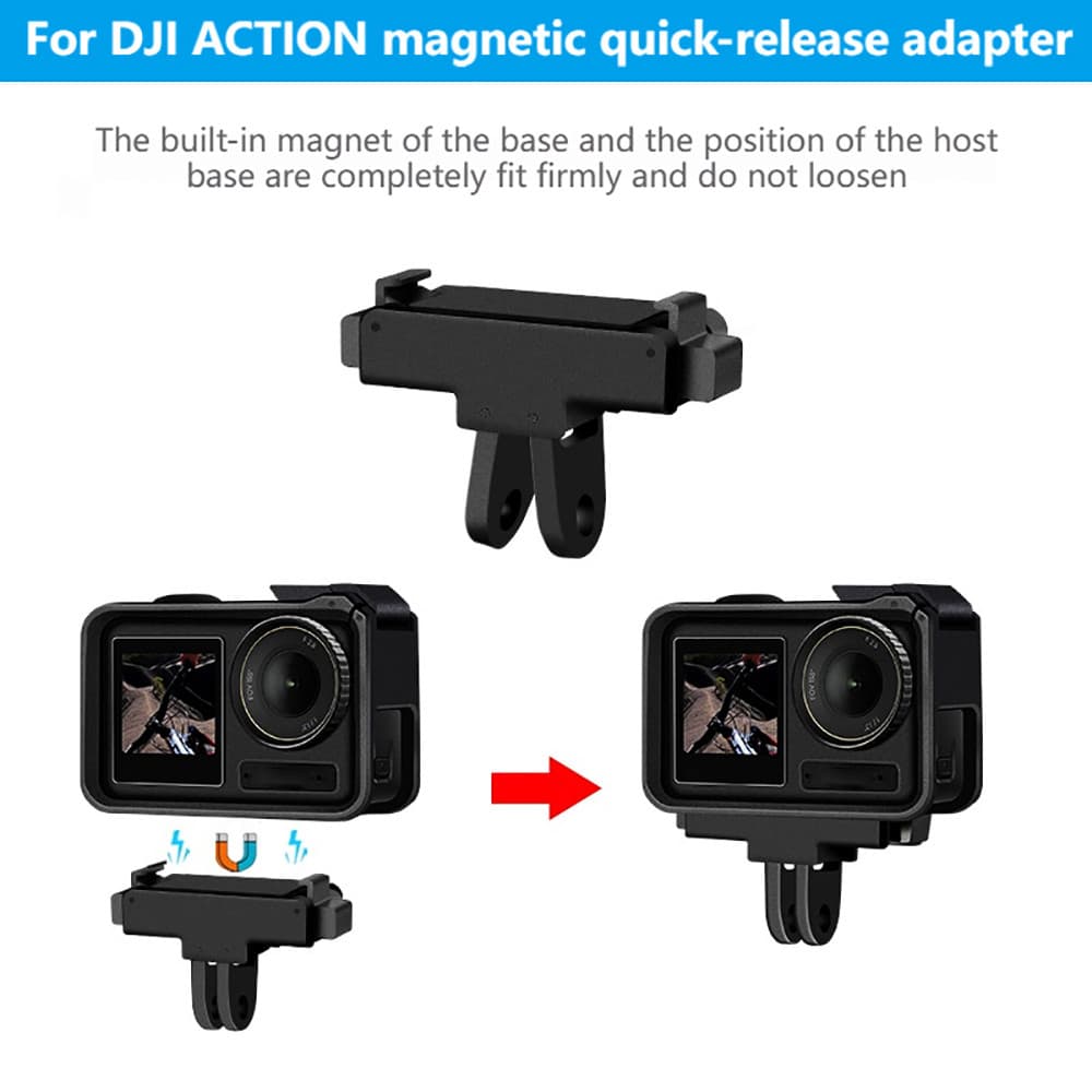 อะแดปเตอร์ฐานแม่เหล็ก For DJI Action Magnetic Adapter For ACTION 3 4 5 ถอดประกอบอย่างรวดเร็ว อะแดปเตอร์ รูปที่ 9