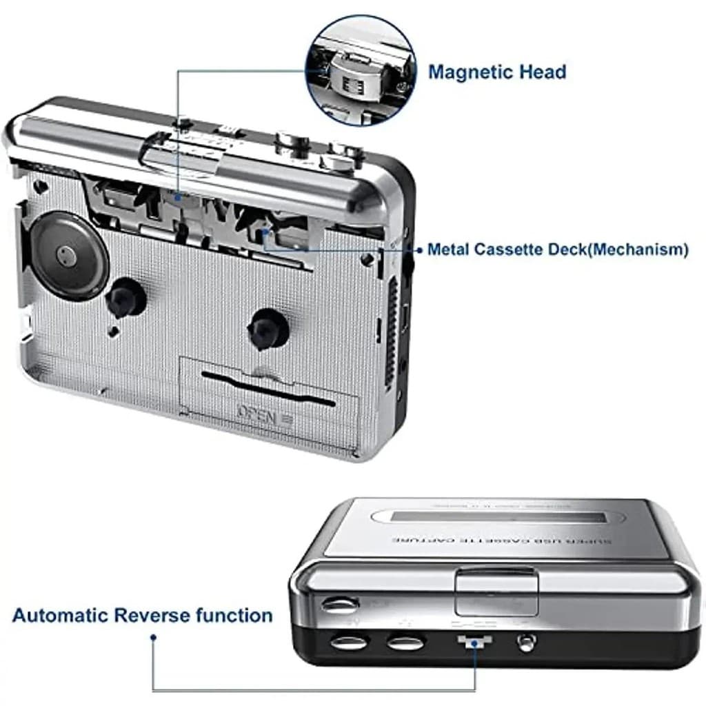 เครื่องเล่นเทปคาสเซ็ต Walkman เป็นตัวแปลง MP3 CD เครื่องเล่นเพลงเสียงเข้ากันได้กับคอมพิวเตอร์แล็ปท็อปพีซีแปลง CASSETTE เป็นดิจิตอล รูปที่ 2