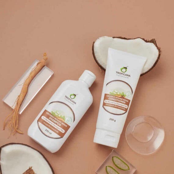 Tropicana | ทรอปิคานา แชมพู-ครีมนวดผมมะพร้าว สูตรฟื้นบำรุงผมแห้งเสีย รูปที่ 2