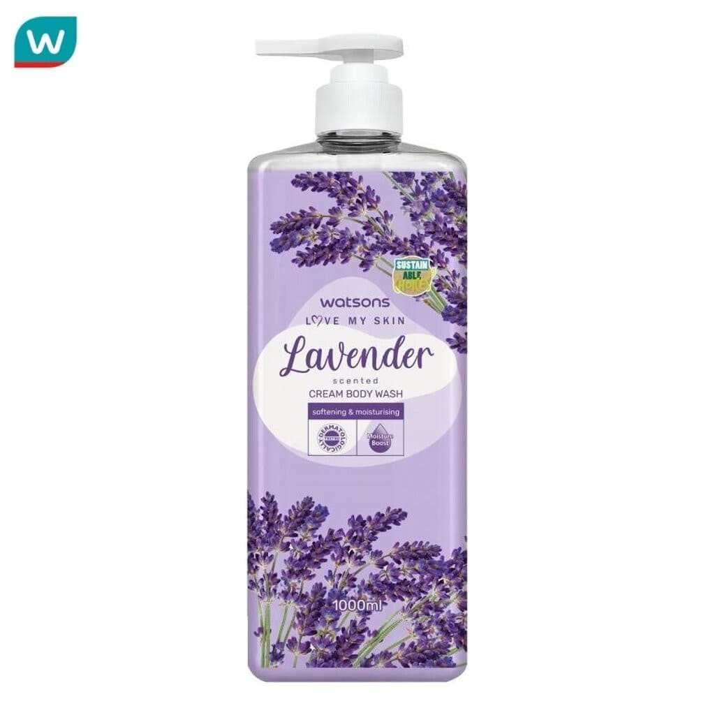 Watsons วัตสัน เลิฟ มาย สกิน ลาเวนเดอร์ เซ็นทิด ครีม บอดี้ วอช 1000มล. รูปที่ 1