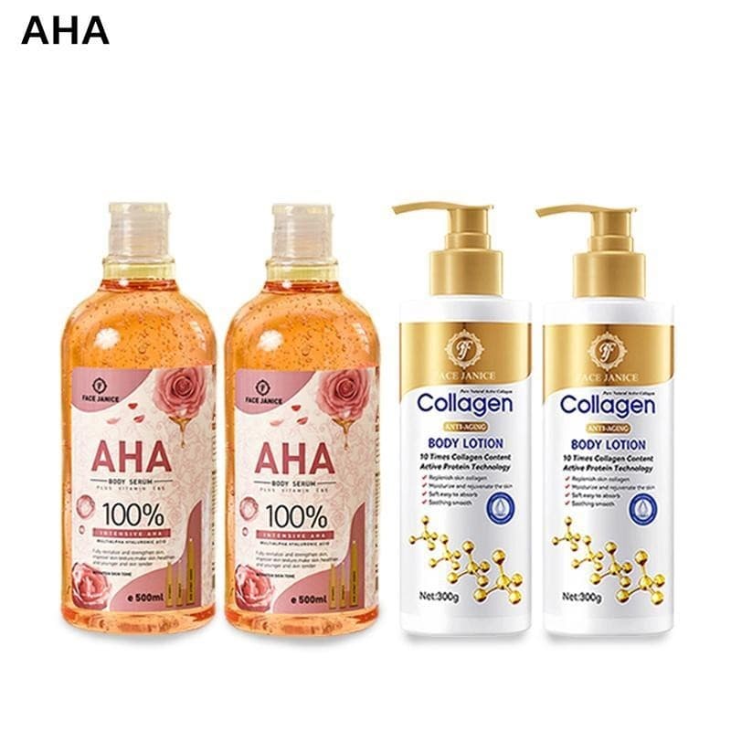 AHA Body Serum 100% เอสเซนส์ไวท์เทนนิ่ง 500มล. + อิมัลชั่นคอลลาเจน 300ก รูปที่ 5