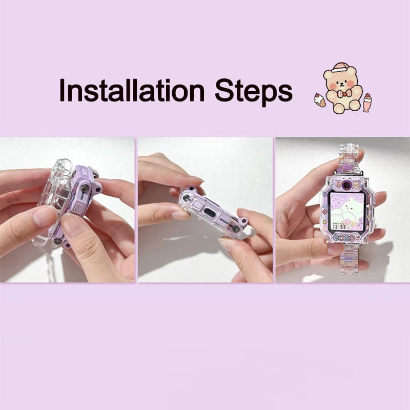 สาย+เคส Imoo Z1 Z6 Z7 สายนาฬิกา imoo สาย สายคล้อง Kuromi การ์ตูนพิมพ์สายคล้อง imoo สายซิลิโคน สำหรับ รูปที่ 9