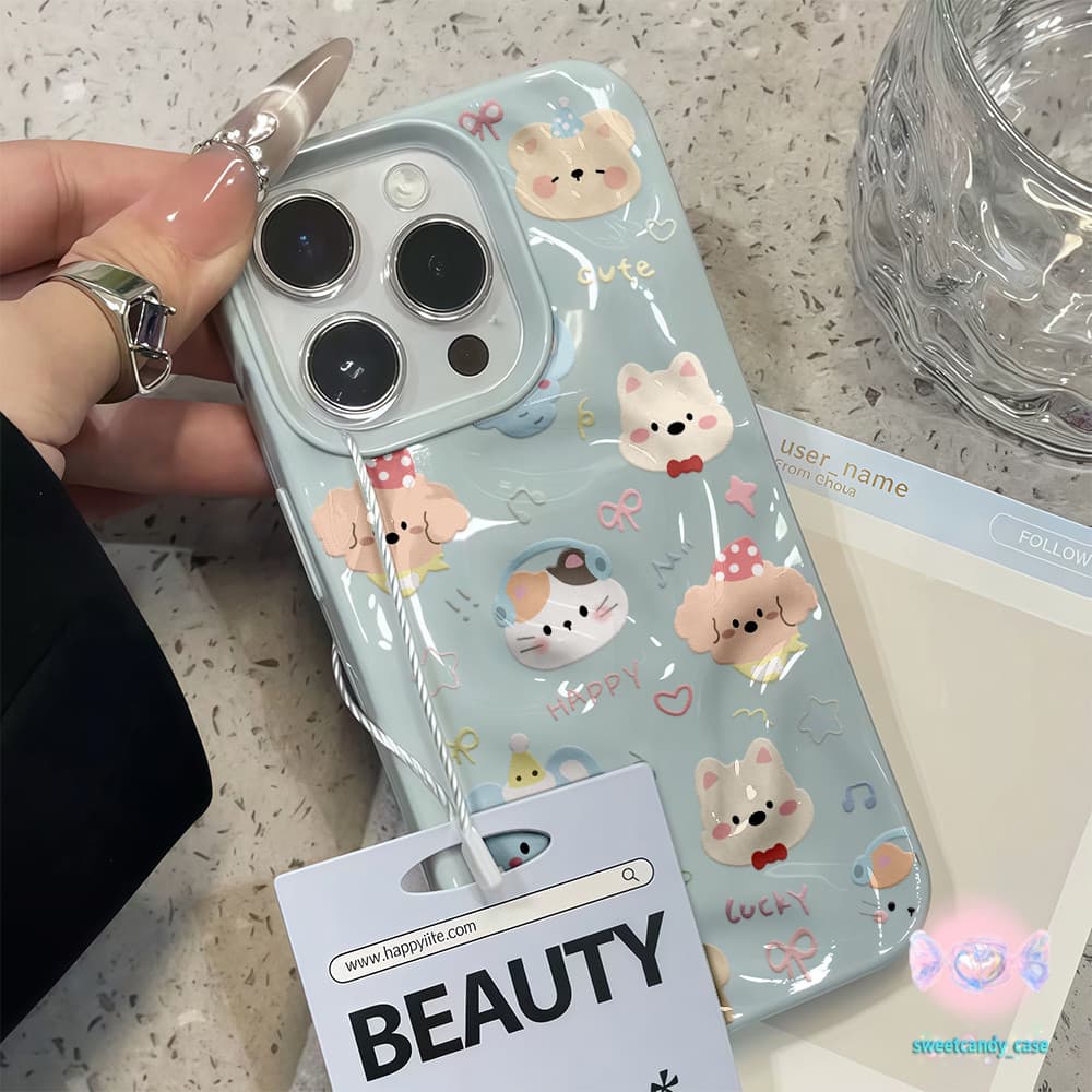 จัดส่งในพื้นที่ เคสเหมือนอุกกาบาต น่ารัก อวตารสัตว์การ์ตูน สําหรับIPhone16 15 14 13 12 11 7 8plus Pro Promax X XR XS รูปที่ 5