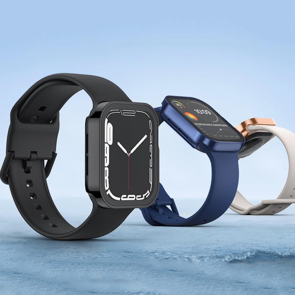 กระจกนิรภัย PC ป้องกันหน้าจอสําหรับ Apple Watch Ultra 3 2 49 มม.IWatch กรณี 46 มม.40 41 44 45 38 มม.Series 11 10 9 8 7 6 5 4 SE 3 2 1 กรณีสมาร์ทนาฬิกา I8 Pro Max 8 MAX 9 PRO รูปที่ 6