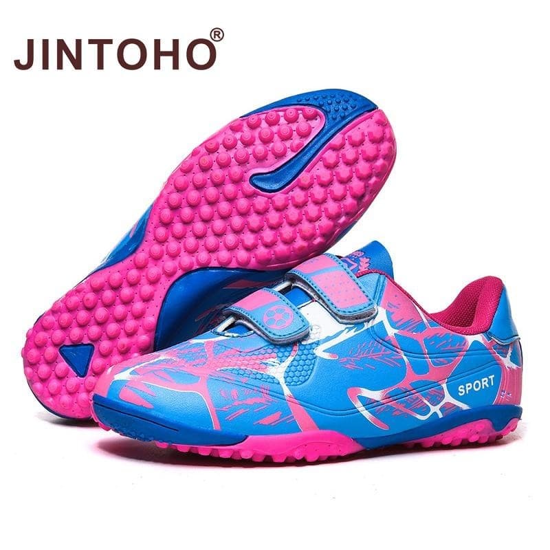 Jintoho รองเท้าฟุตบอลเด็ก cleats traning รองเท้าผ้าใบกีฬาฟุตบอลสําหรับชายหญิงเด็ก รองเท้ากีฬากันลื่นพื้นนุ่มขนาด 28-38 รูปที่ 8