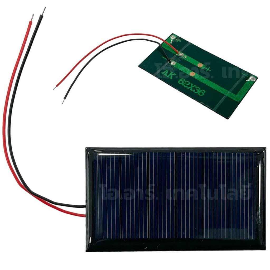 แผงโซล่าเซลล์ ขนาดเล็ก พร้อมสาย Mini Solar cell with cable แผ่นโซล่าเซลล์ พลังงานแสงอาทิตย์ สำหรับงานประดิษฐ์ การทดลอ... รูปที่ 3