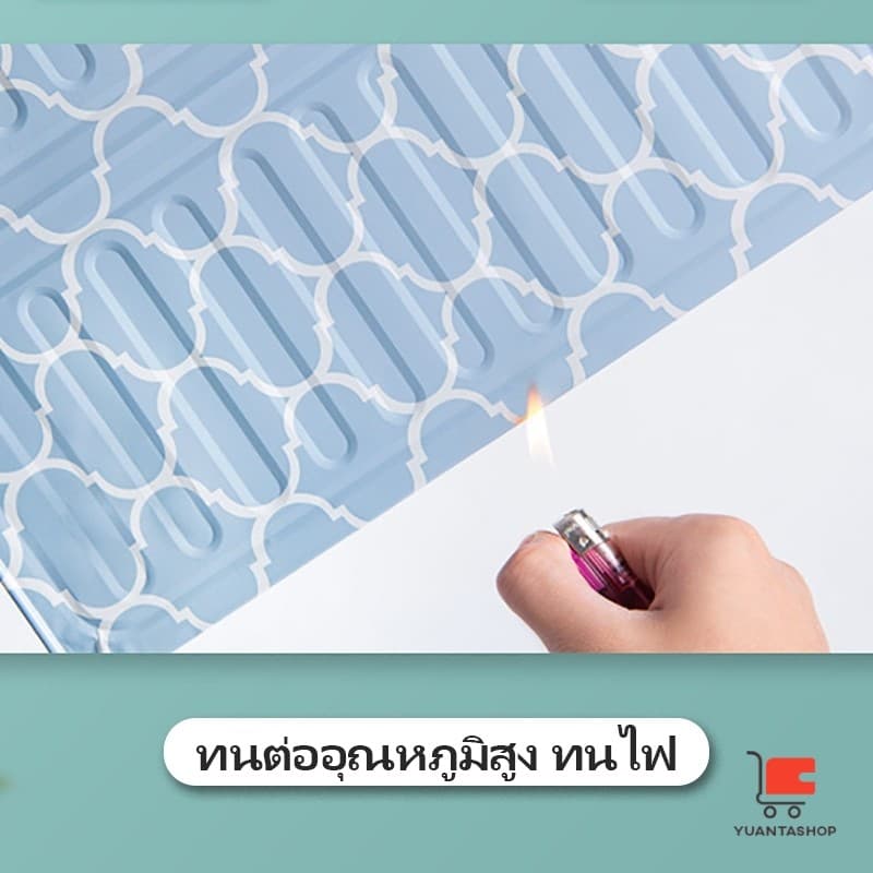 แผ่นอลูมิเนียม สีตะกั่ว กันน้ำมันกระเด็น ฉากกั้นน้ำมันกระเด็น สำหรับ 1 เตา เครื่องใช้ในครั plate to prevent oil spillage รูปที่ 5