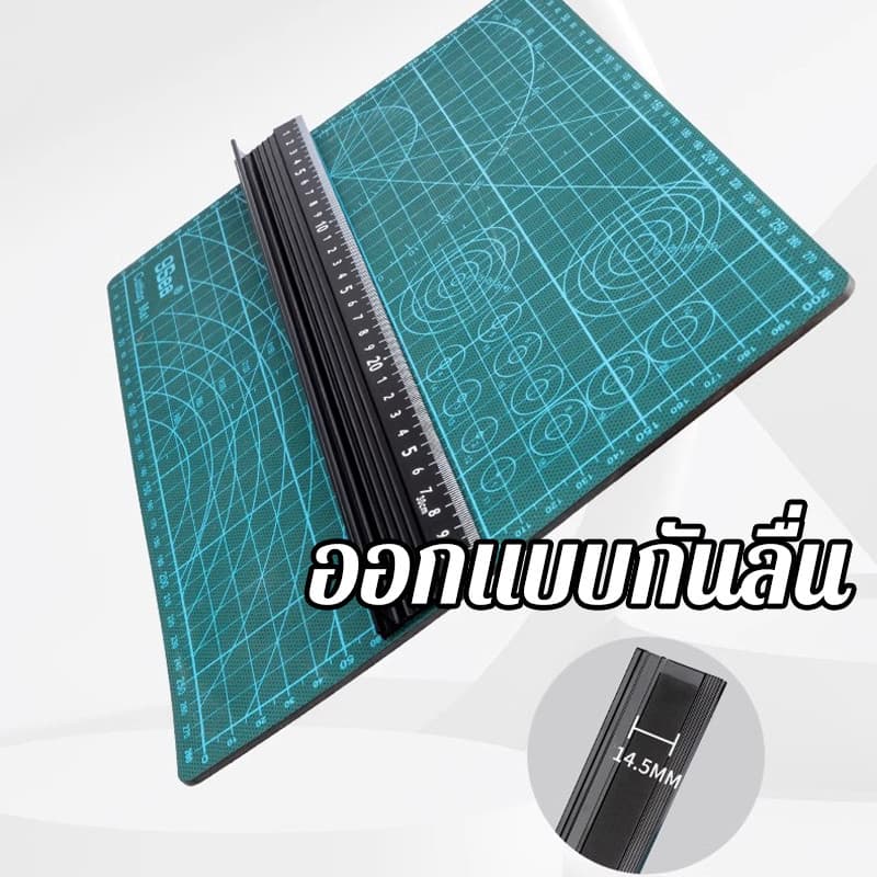 ไม้บรรทัดอลูมิเนียมอัลลอยด์ ไม้บรรทัดป้องกัน 20/30/45cm ป้องกันสนิม ป้องกันการตัด สำหรับงานวัดและวาด รูปที่ 5