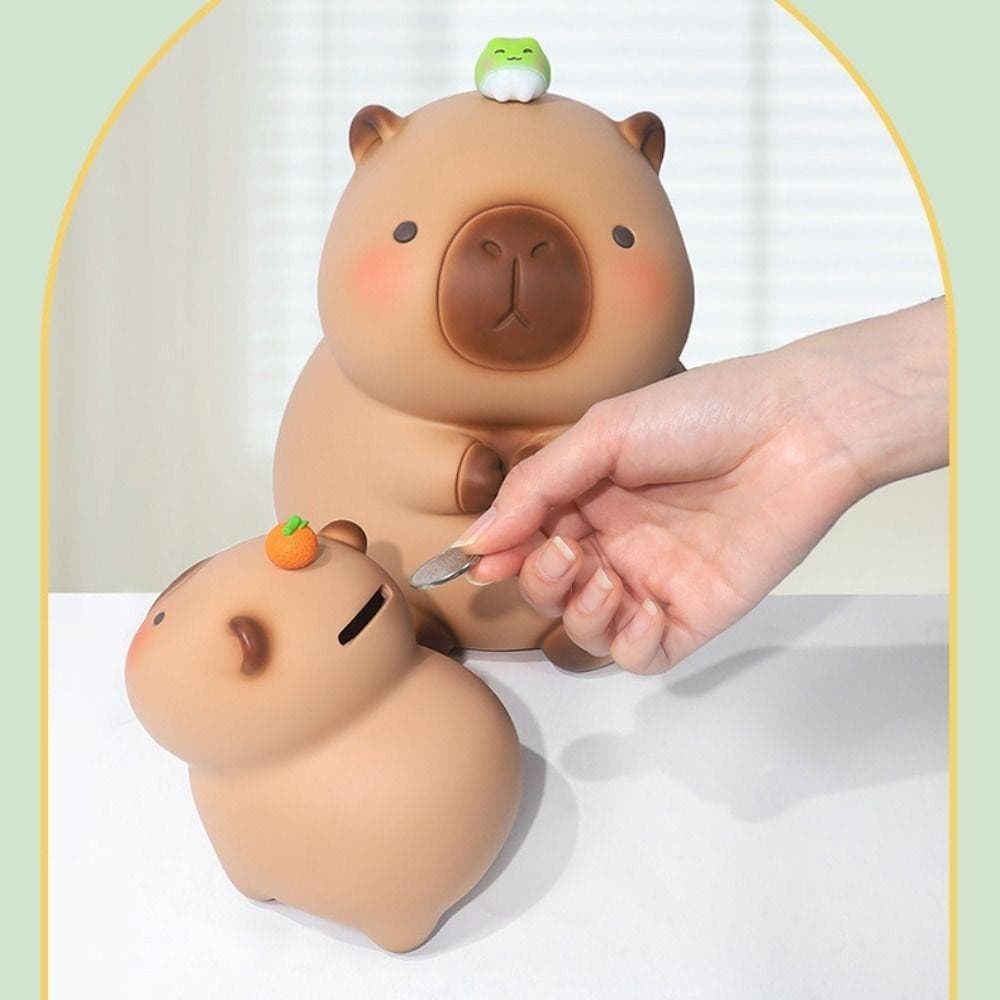 Breeze กระปุกออมสิน Capybara กระปุกออมสินหมูกินนีน่ารักการ์ตูนความจุขนาดใหญ่ตกแต่งบ้านของขวัญเด็กประหยัดเงิน รูปที่ 8