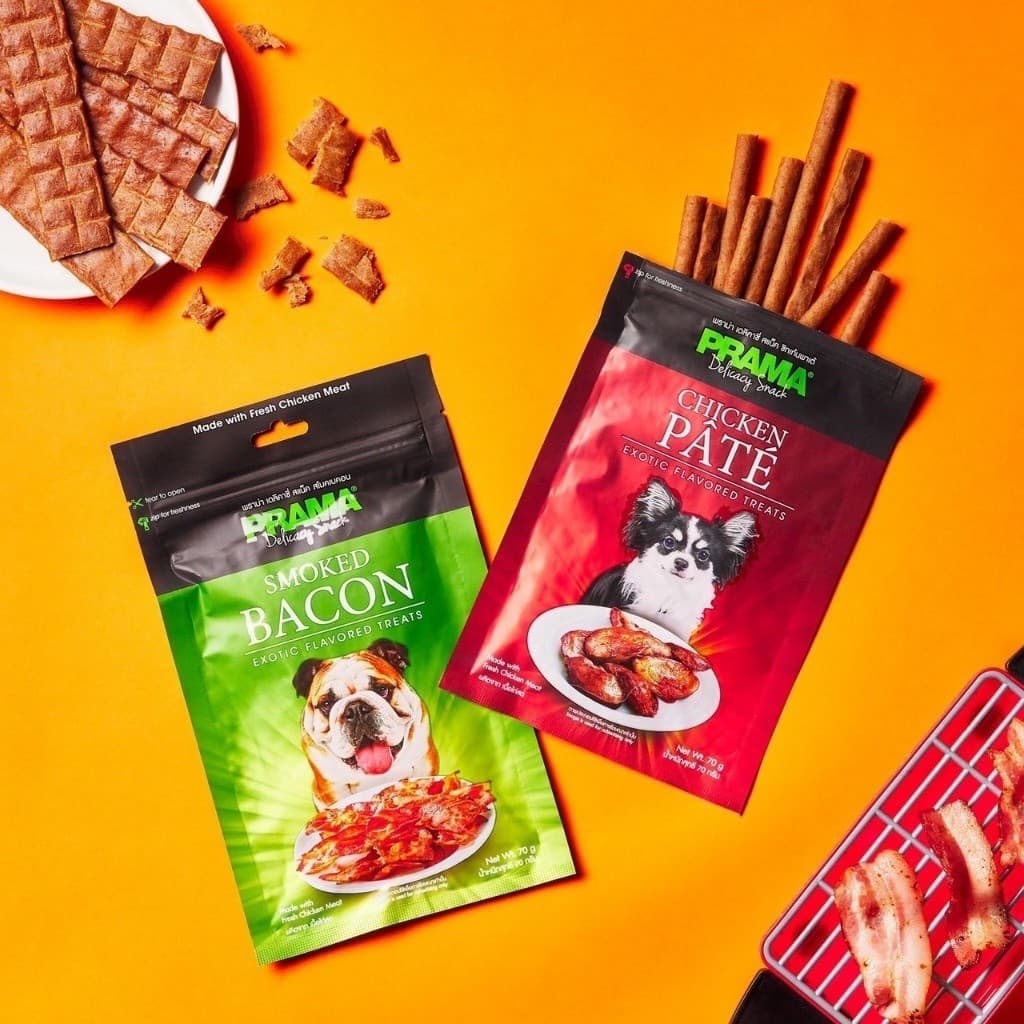 Prama พราม่า ขนมสุนัข Dog Snack ผลิตจากเนื้อไก่แท้ 50 - 70 กรัม ครบรส!!! รูปที่ 5