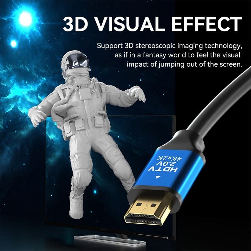 สายHDTV 2.0 เล่นเกมและดูหนัง 4K ได้เต็มตา คมชัดทุกการทำงาน ความยาว1.5-10เมตร รูปที่ 2