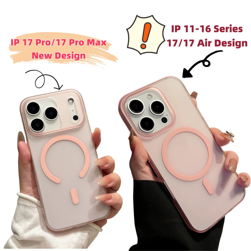 ใหม่ 17 AG Frostedเคสโทรศัพท์แม่เหล็กสําหรับIPhone 17 Pro Max 13 14 15 16 Pro Max 17 Airโปร่งแสงปลอกUltra Thin Cover รูปที่ 3