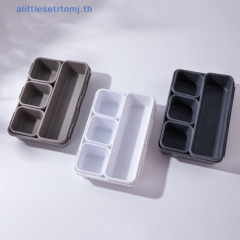 Alittlese 8 ชิ้นลิ้นชัก Organizers ครัวเรือนกันฝุ่นโต๊ะเครื่องเขียนกล่องเก็บผู้หญิงแต่งหน้า Organizer ห้องครัวอุปกรณ์ห้องน้ํา TH รูปที่ 2
