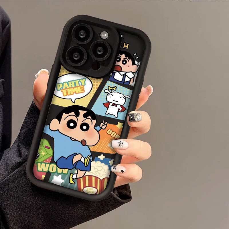 กรณี shinchan คดีโอปโป Oppo A11 A15 A16 A17 A5 A7 A31 A33 A55 A77 A78 A38 A32 Reno5 F19 A54 ซอฟท์เคส เคสโทรศัพท์ รูปที่ 5