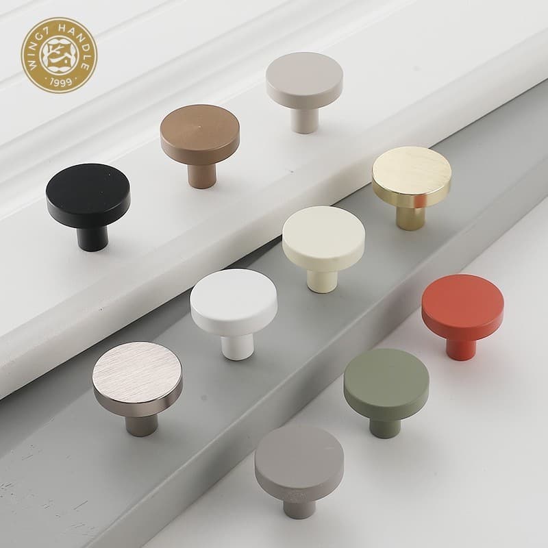 Morandi สีตู้จับลิ้นชักหลุมเดียวจับตู้เสื้อผ้าตู้รองเท้ามือจับประตูหน้าอกลิ้นชักลูกบิดห้องครัว Doorknobs ฮาร์ดแวร์ รูปที่ 4