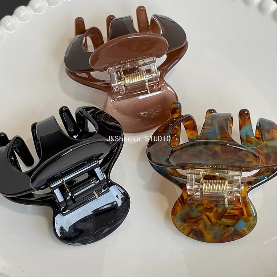 เคเอฟ1100 เกาหลีเรียบง่ายสีบริสุทธิ์ขนาดกลางรูปฟักทองผมกรงเล็บคลิปหนีบจับผู้หญิงอุปกรณ์เสริม รูปที่ 8