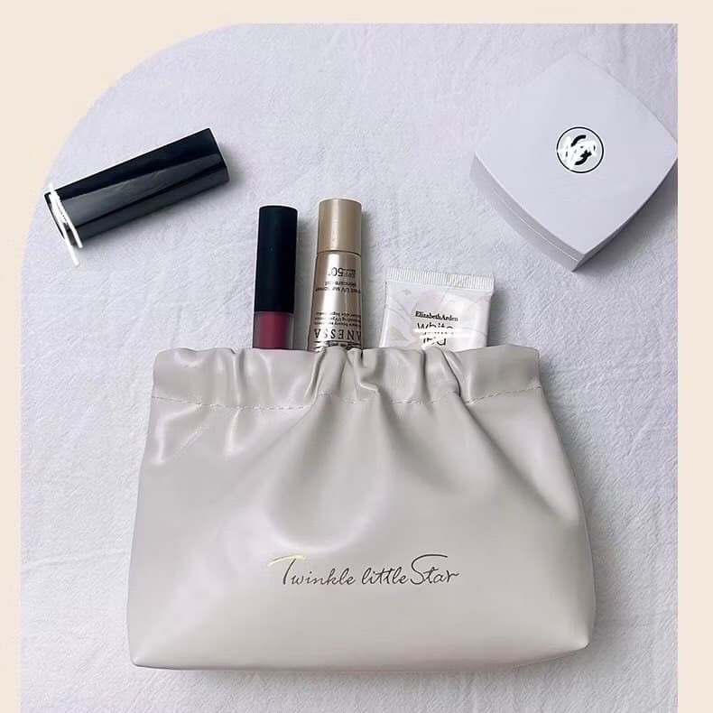 กระเป๋าเครื่องสําอาง แบบบีบเปิดพกพาสะดวก หนัง PU กระเป๋าเก็บของ Makeup bag จัดระเบียบ เอนกประสงค์ ลิปสติก BAG9 รูปที่ 5