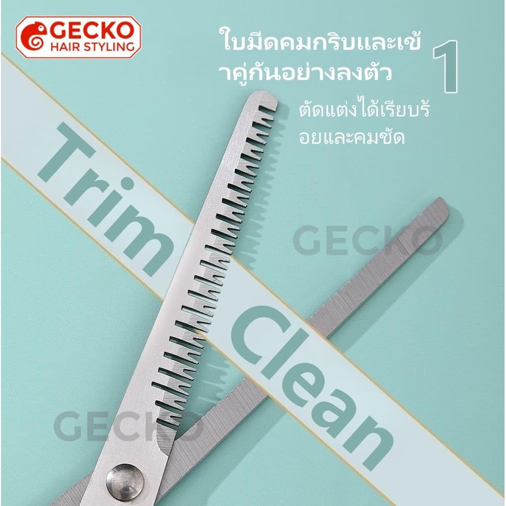 ชุดกรรไกรตัดผม กรรไกรตัดผมสแตนเลส กรรไกรตัดหน้าม้า กรรไกรซอยผม กรรไกรตัดผมหัวแบน ชุดตัดผมใช้ในบ้าน 3 ชิ้น รูปที่ 2