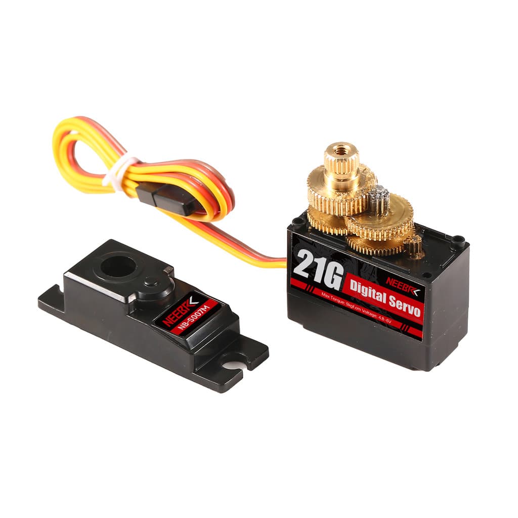 Neebrc 21G 17G Digital Servo Motor เกียร์โลหะกันน้ําสําหรับ 1:18 1:16 RC รถ MJX HYPER GO WLTOYS 144001 รถบรรทุก เครื่องบิน เรือ หุ่นยนต์ รูปที่ 5