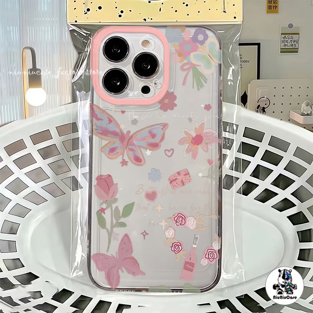 กันกระแทก วีโว่ เคส ดอกไม้ผีเสื้อ For ViVo Y20 Y21 Y17S Y1S Y21S Y17 Y15S Y22S Y50 Y36 Y27 Y16 Y02S Y51 Y1S Y91C Case รูปที่ 9