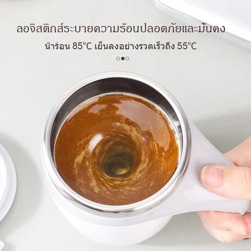 แก้วปั่น อัตโนมัติ ชาร์จ ไฟ ชงอัตโนมัติ สแตนเลส 304 แบบพกพา ปั่นโปรตีน แก้วชงกาแฟ ส่งในไทย รูปที่ 3
