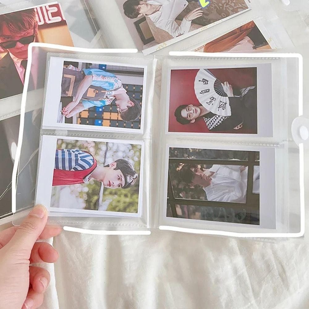 CAJA1 อัลบั้มรูป 1 ชิ้น, ที่ใส่การ์ดรูปภาพหนังสือ PVC, 3/4/5/6/7 นิ้วโปร่งใส 80/160 สล็อต Photocard Holder Idol Star รูปที่ 5
