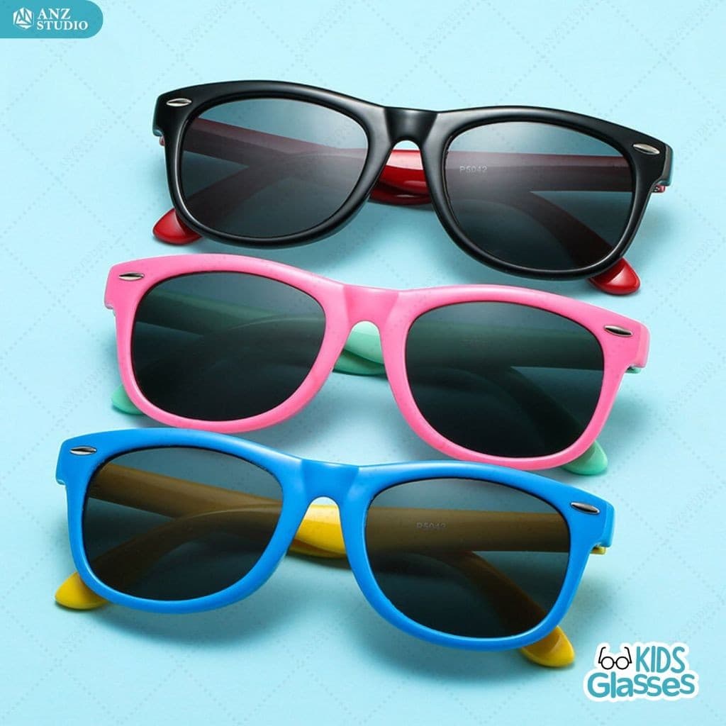 ANZ STUDIO แว่นกันแดดสำหรับเด็ก เลนส์ถนอมสายตา UV400 รุ่น Kiddo Cool เลนส์ Polarized สำหรับเด็กอายุ 6-12 ปี สีทูโทน รูปที่ 6