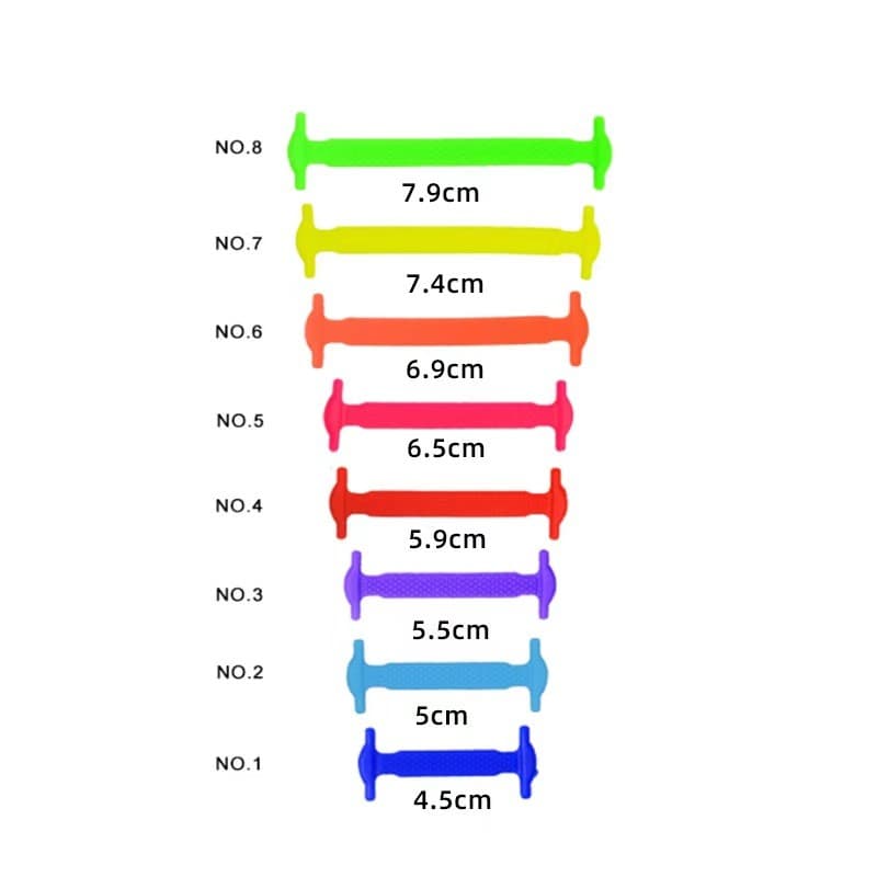16 ชิ้นความยืดหยุ่นสูงฟรี Laces หัวเข็มขัดซิลิโคนสีรุ้งขี้เกียจ Laces กีฬา Leisure Must-Have เด็กผู้ใหญ่ Universal รูปที่ 2