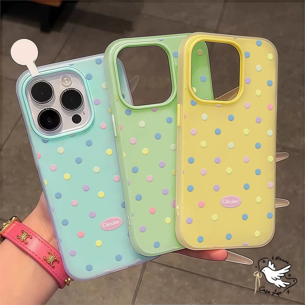 COD-ในไทยจุดสีเคสโทรศัพท์สําหรับ For iPhone 11ProMax 12Pro 13 14 15Pro Max 16Plus 13 เคส หญิงคนรักเพื่อนฝาครอบโทรศัพท์ รูปที่ 6