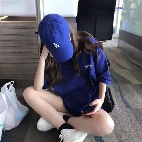 สีสวยมากๆหมวก NY สีม่วงหญิงตาข่ายสีแดงสไตล์เรียบง่ายและหลากหลาย LA หมวกเบสบอลหมวกลำลองเกาหลีCap รูปที่ 9
