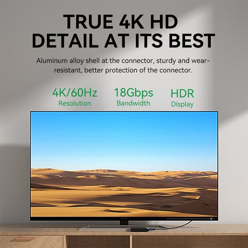 สายHDTV 2.0 เล่นเกมและดูหนัง 4K ได้เต็มตา คมชัดทุกการทำงาน ความยาว1.5-10เมตร รูปที่ 5