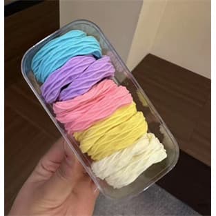 ยางรัดผมสีสันสดใส 10 ชิ้น ยืดหยุ่นสูง ไม่เจ็บผม สําหรับเด็กผู้หญิง ยางรัดผมหางม้า รูปที่ 9