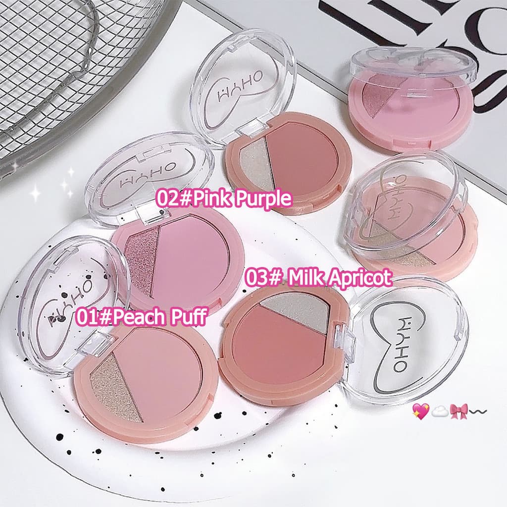YTL 2-in-1 บลัชออน บลัชเชอร์ ปัดแก้ม บลัชออนโทนส้ม บรัชออนทาแก้ม ชมพูพีช ส้มพีช เนื้อดี สีสวย ติดทน BLUSHER รูปที่ 4